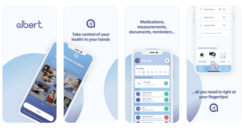 A screenshot of Albert Health Assistant from the Apple App Store.
